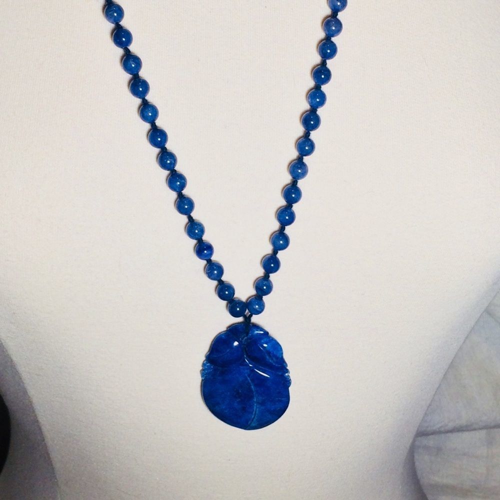 Vintage Large Lapis Pendant Bead